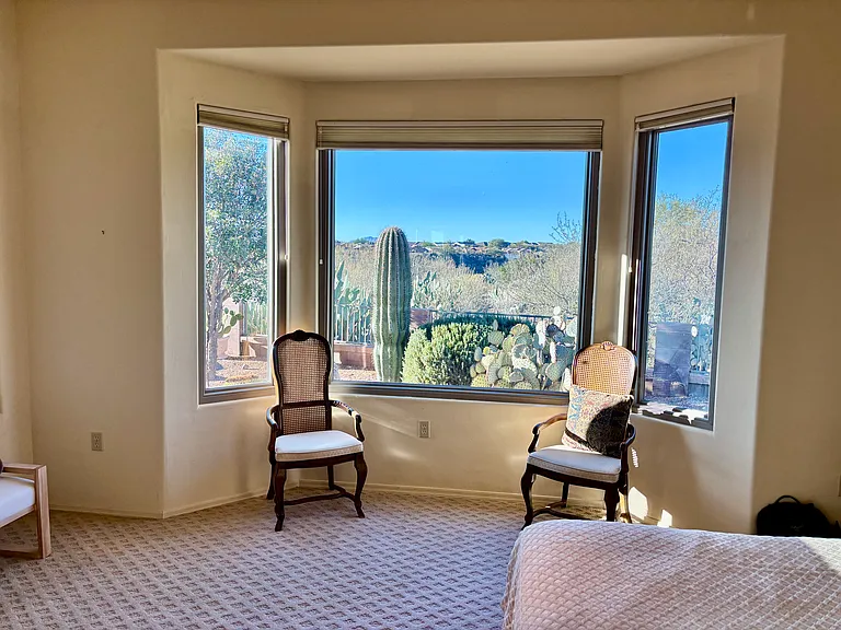 From the bedroom looking out into the arroyo.