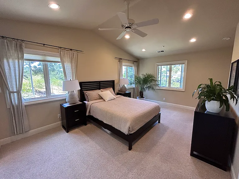 Spacious primary bedroom with ensuite bathroom