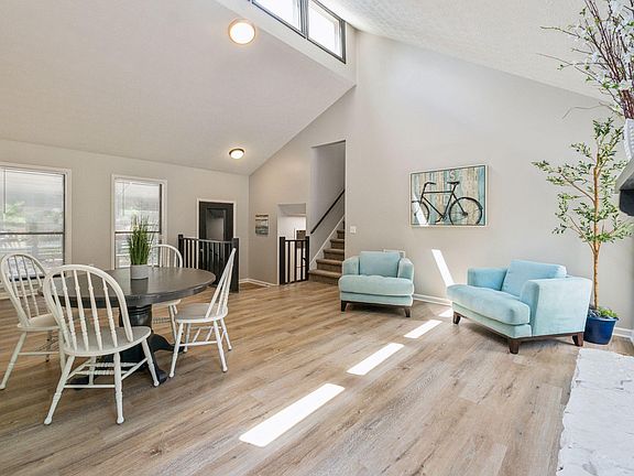 Huge living area with vaulted ceilings.
