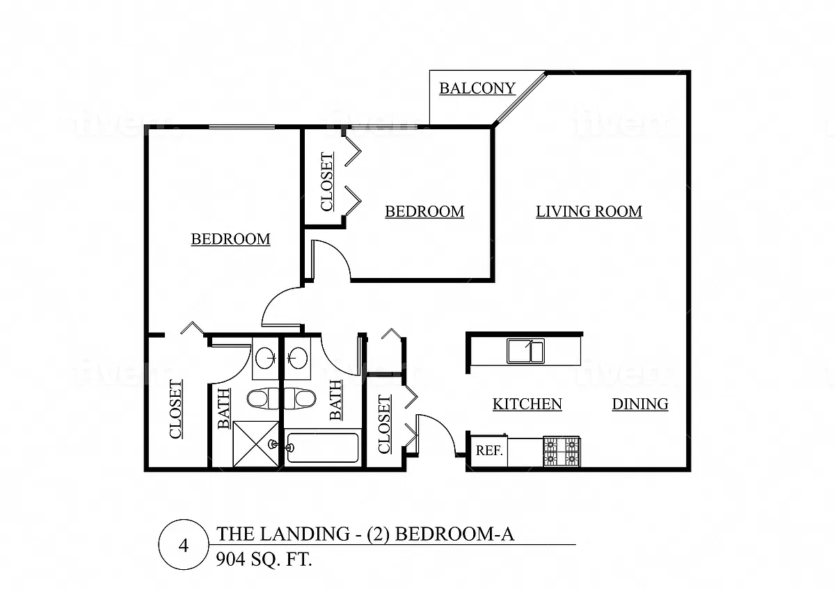 Floor plan Two Bedroom A