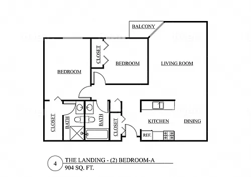 Floor plan Two Bedroom A