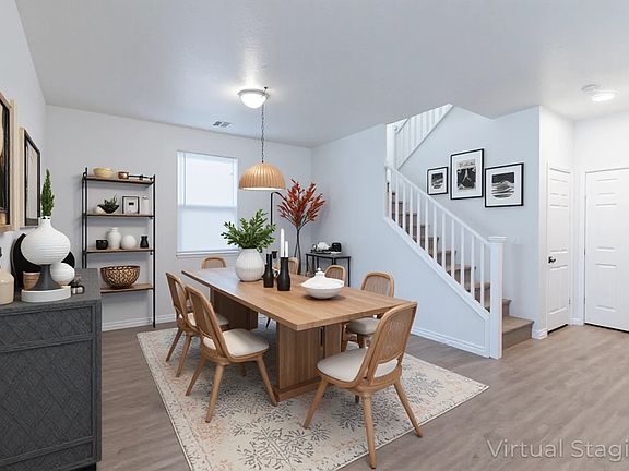 Virtually staged- Dining room