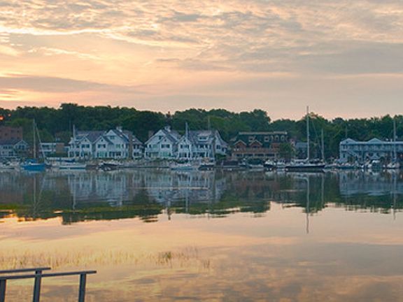 View of Townhouse from Across Waterfront