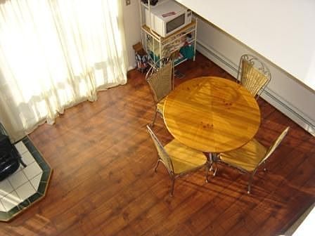 view of dining room from loft