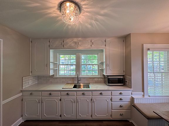 Granite top with tile backsplash