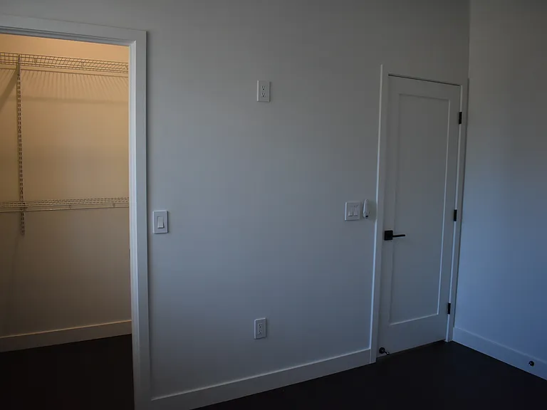 Master bedroom with walk-in closet.