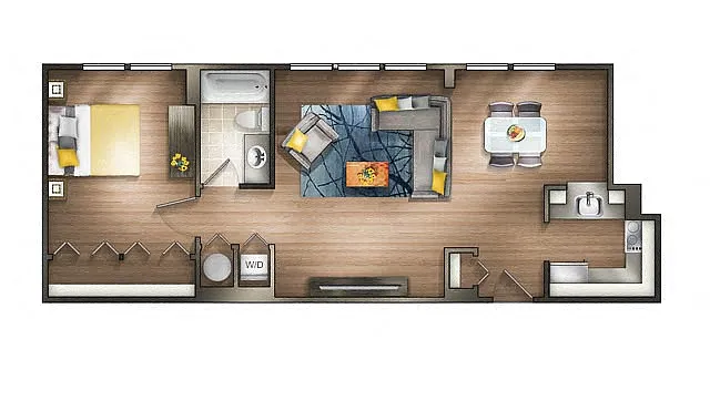 Floor plan 1 Bedroom - 1P