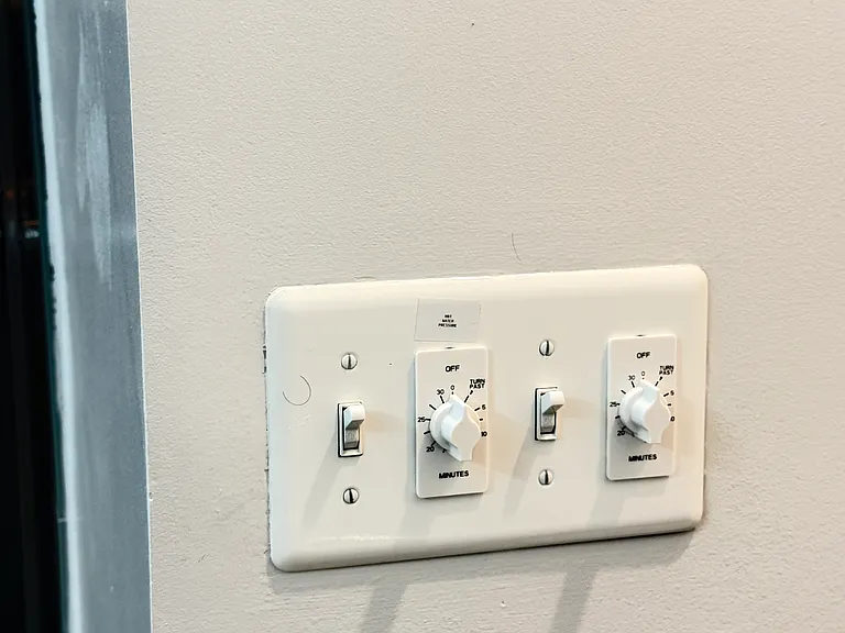 Upgrades - timer for exhaust and time to pump hot water to 3rd floor