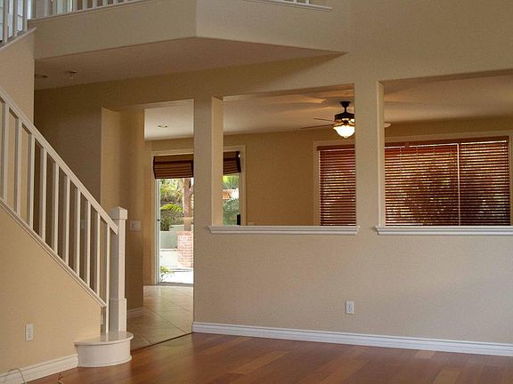 Living room and dining area connect with family room