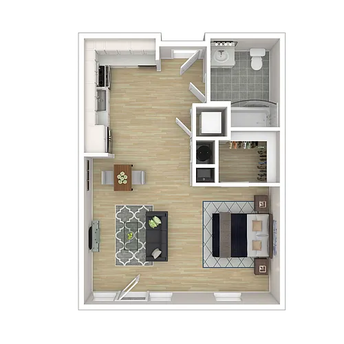 Floor plan SH-1 Studio