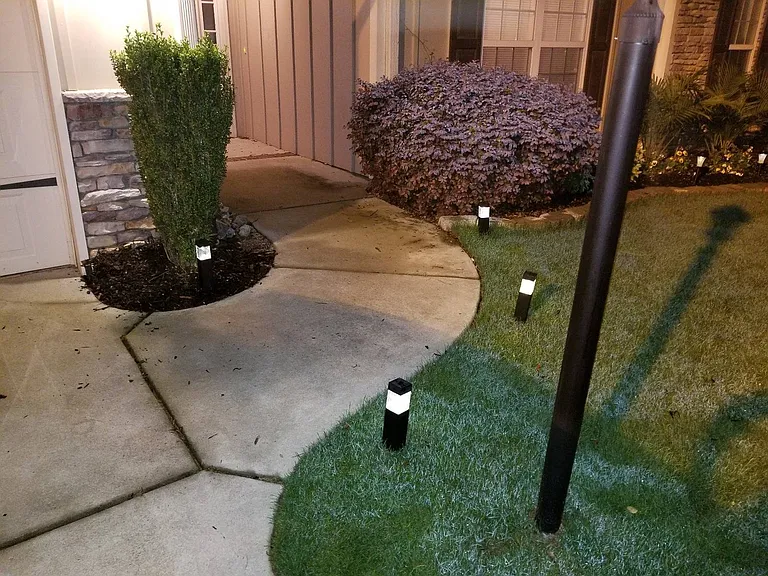 lighted walk way