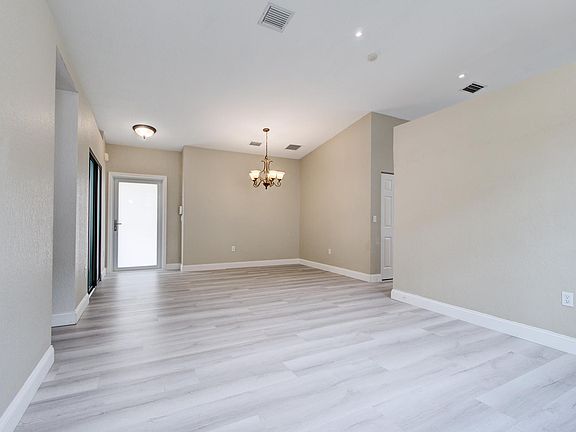 Family room and dining room next to the main entrance