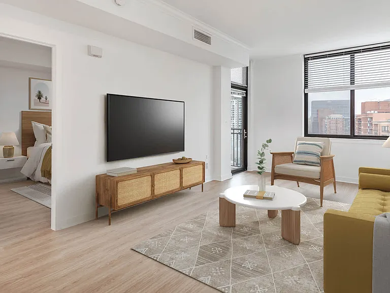 Living Room with Balcony and Hard Surface Flooring