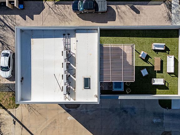 Aerial view of shared terrace