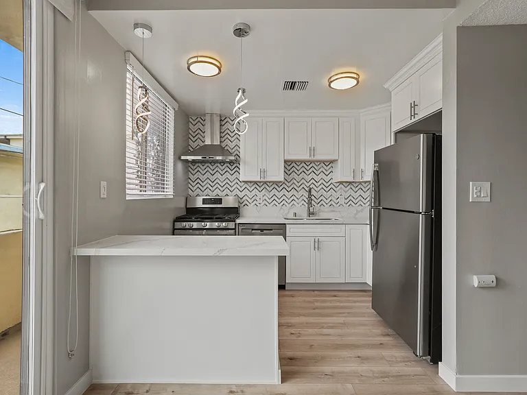 Open-Concept Kitchen with Countertop Bar