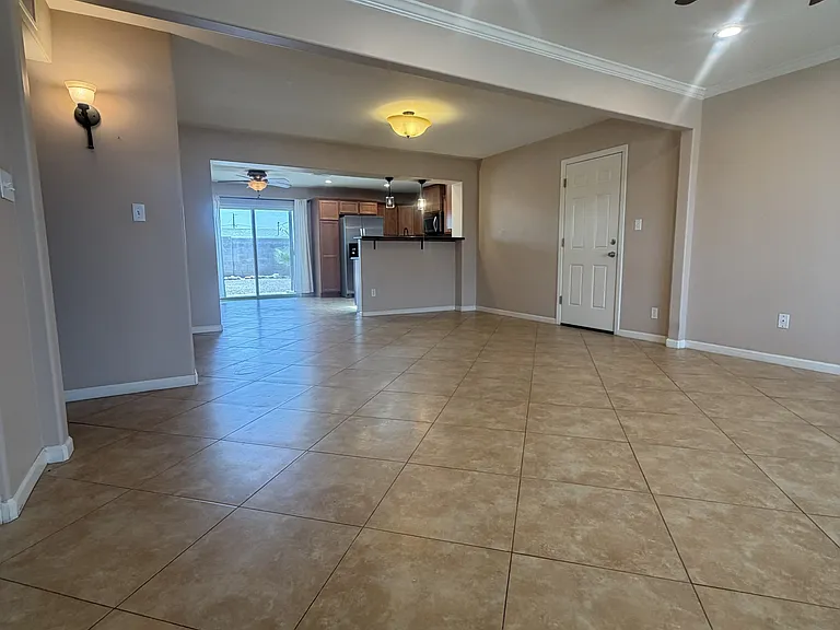 Front Entry looking at Family Room and Kitchen