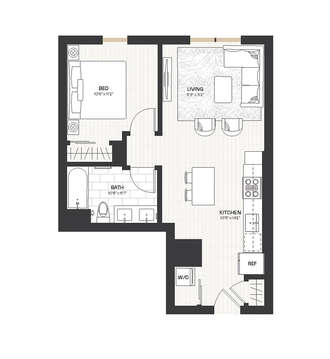 Floor plan 1B4