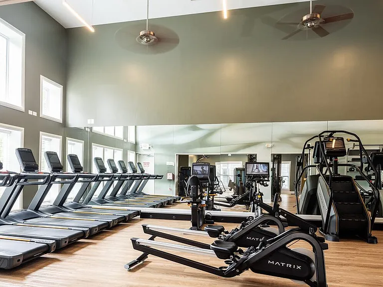 Fitness center with cardio equipment