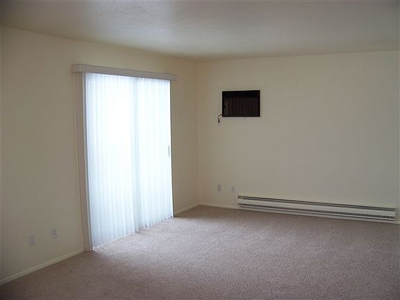 Living Room with Vertical Blinds