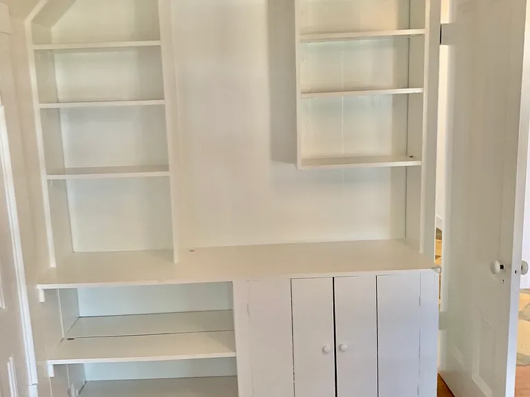built-in shelves