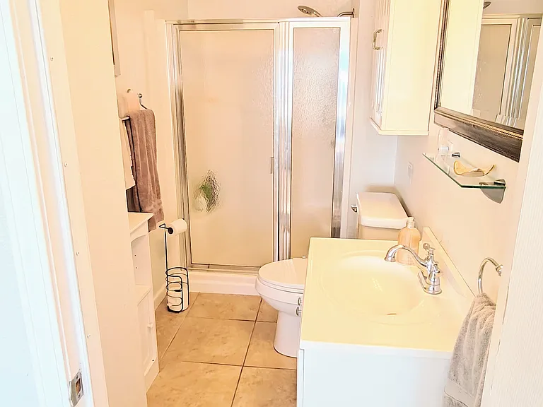 Front bathroom of off front room