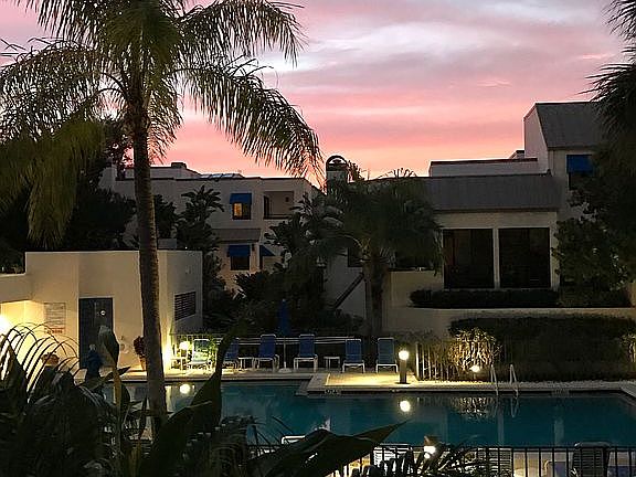 Sunsets over the pool!