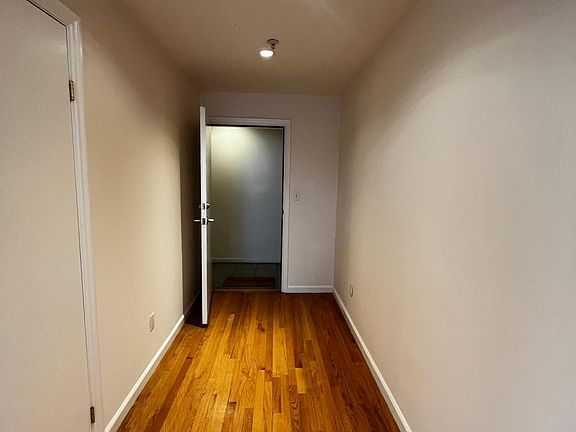 Front door entry, wide hall, small storage closet