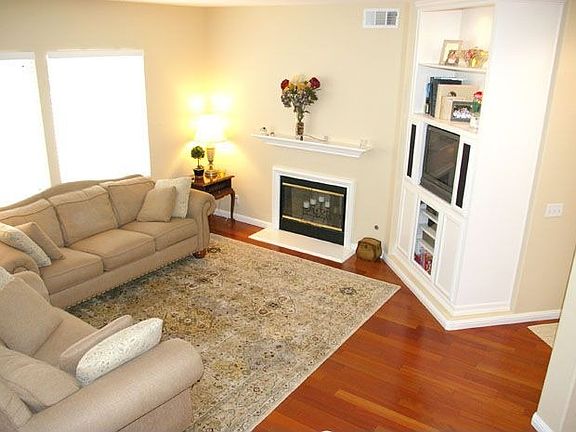 Living room with built-in