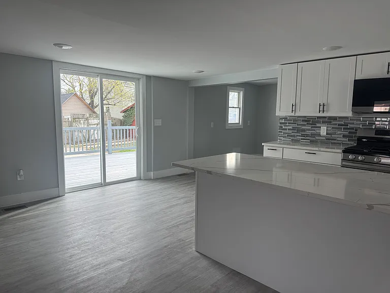 Sliding door to deck.