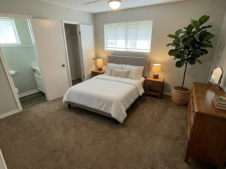 Master bedroom. Virtually staged