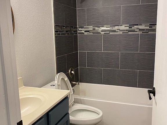 Shared/guest restroom from door.