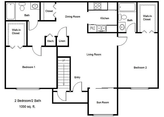 Floor plan Two Bedroom