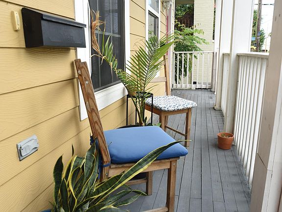 Cute front porch with use exclusive to this unit