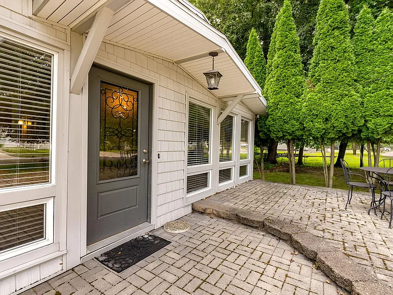Front entryway and patio