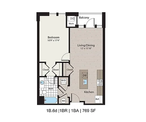 Floor plan 1B.6d