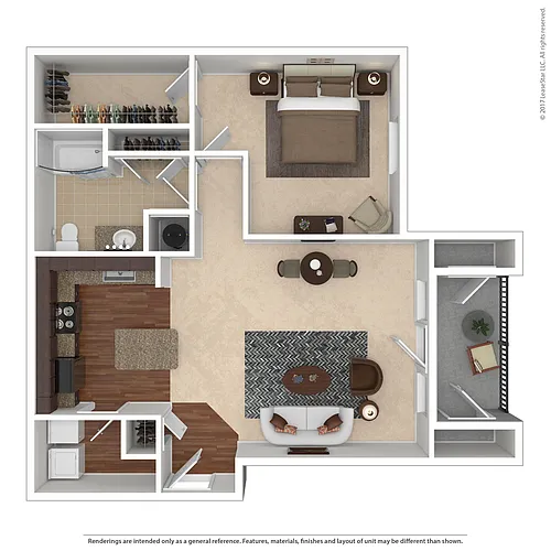 Floor plan 1 Bedroom Premier