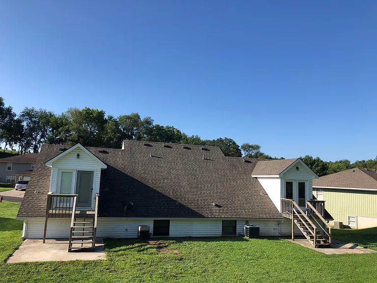 Looking at the back of the home
