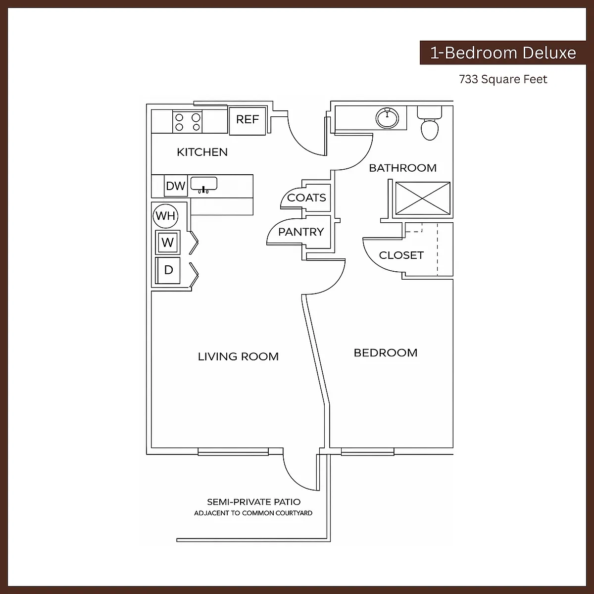 Floor plan 1 Bedroom Deluxe