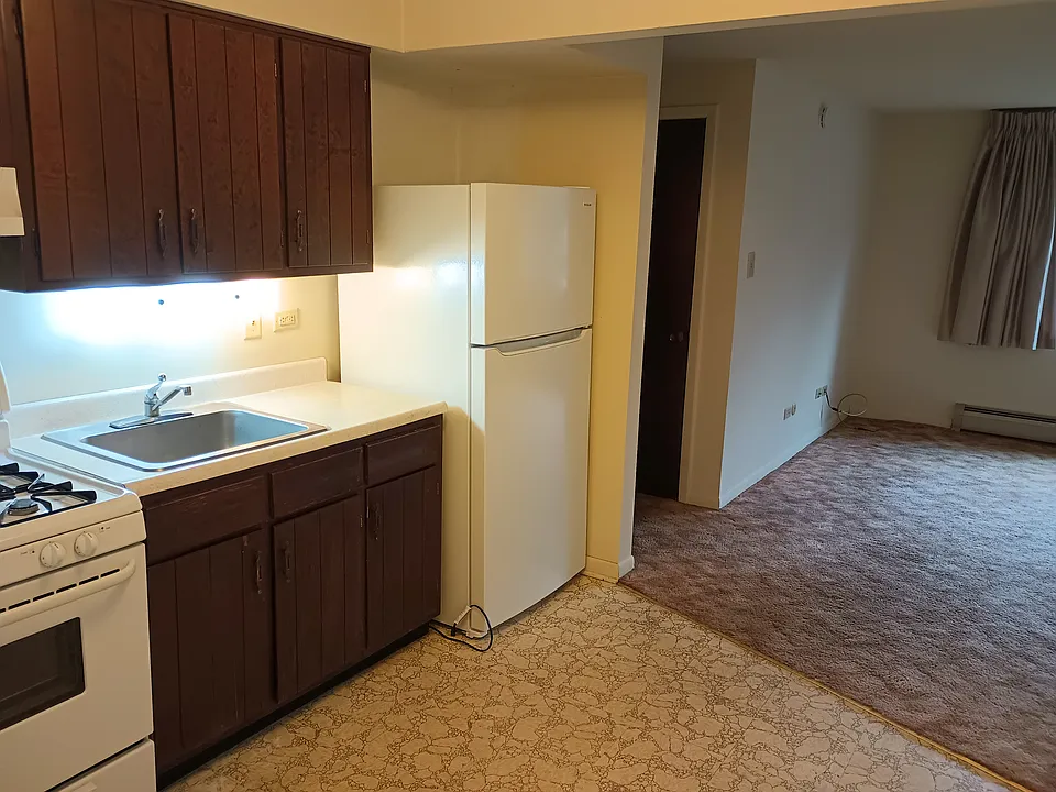 Kitchen and Living Room from entry