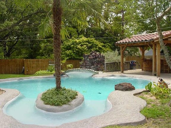 Heated Pool with Island