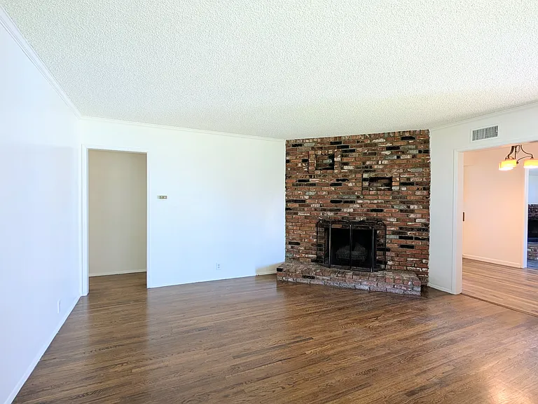 Living connects to dining area