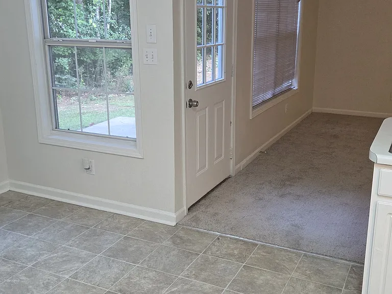 Kitchen looking at back door
