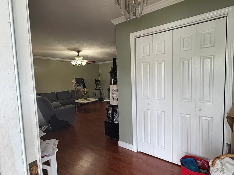 View to living room from entry