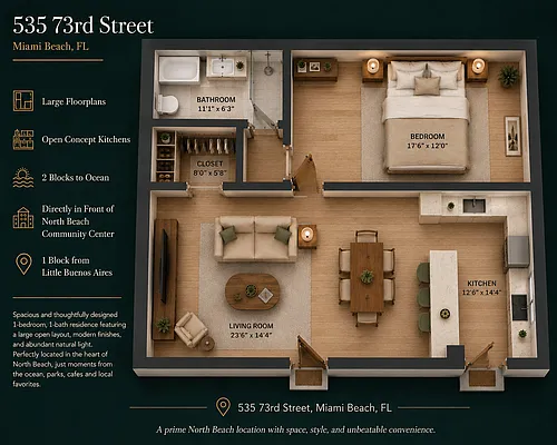 Floor plan 1 Bedroom