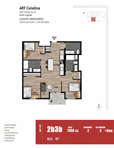 Floor plan D2 3BD 3BA