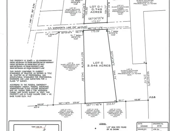 LOT C1 Margherita Ln, Prairieville, LA 70769