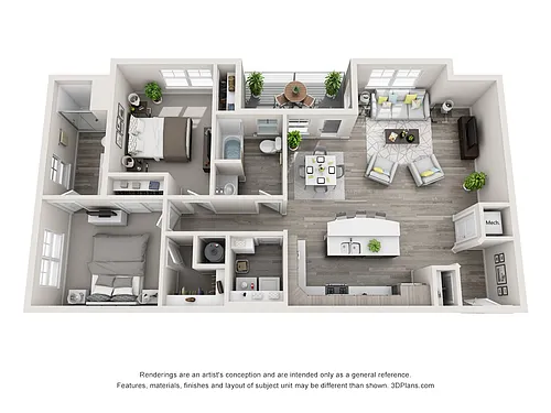 Floor plan 2X2 C