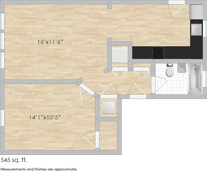 Floor plan 1028 Washington B