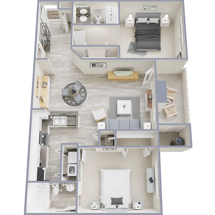 Floor plan 2 Bed 2 Bath