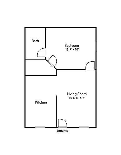 Floor plan 440 | 1 Bedroom